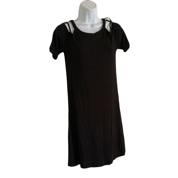 Fabletics Black Sunburst Strappy T-Shirt Dress XS - Picture 8 of 12